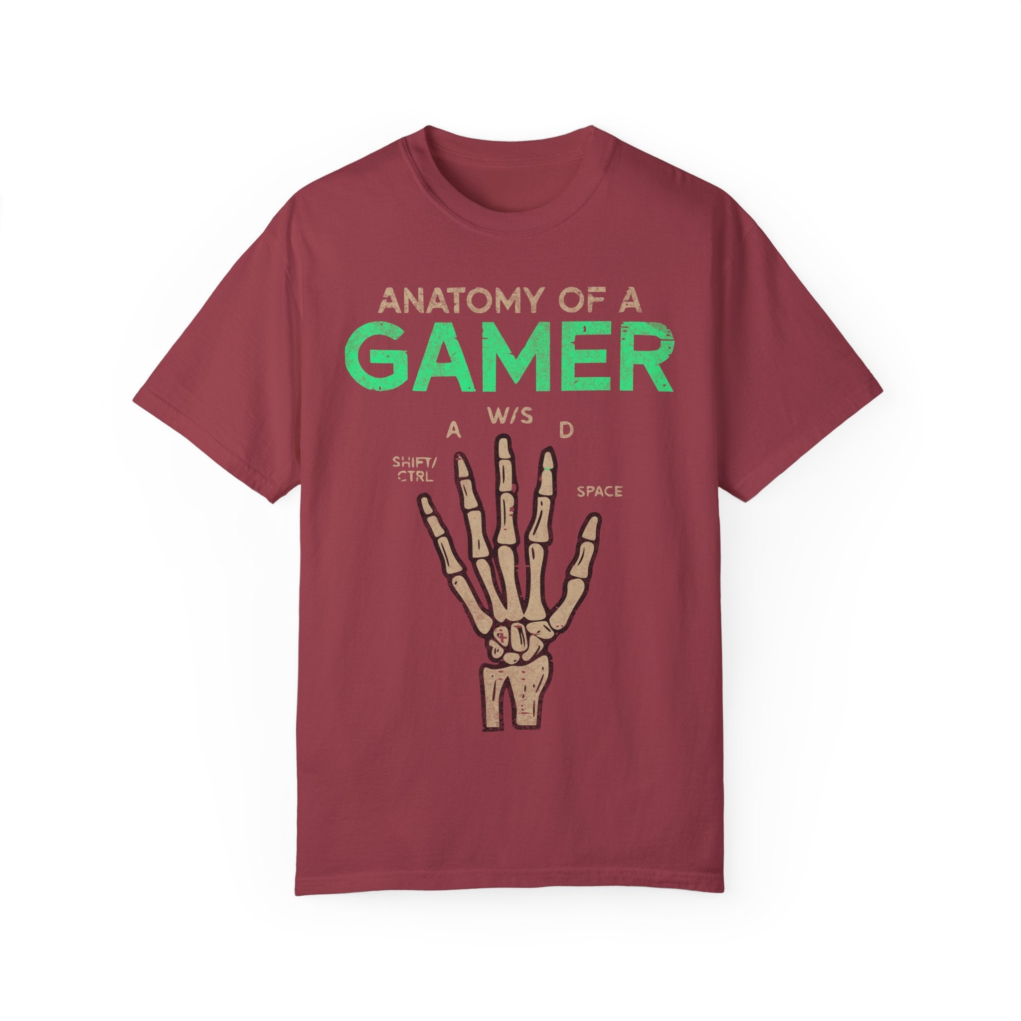 Anatomy of a Gamer – Skeleton Hand with Keyboard Gaming T-shirt