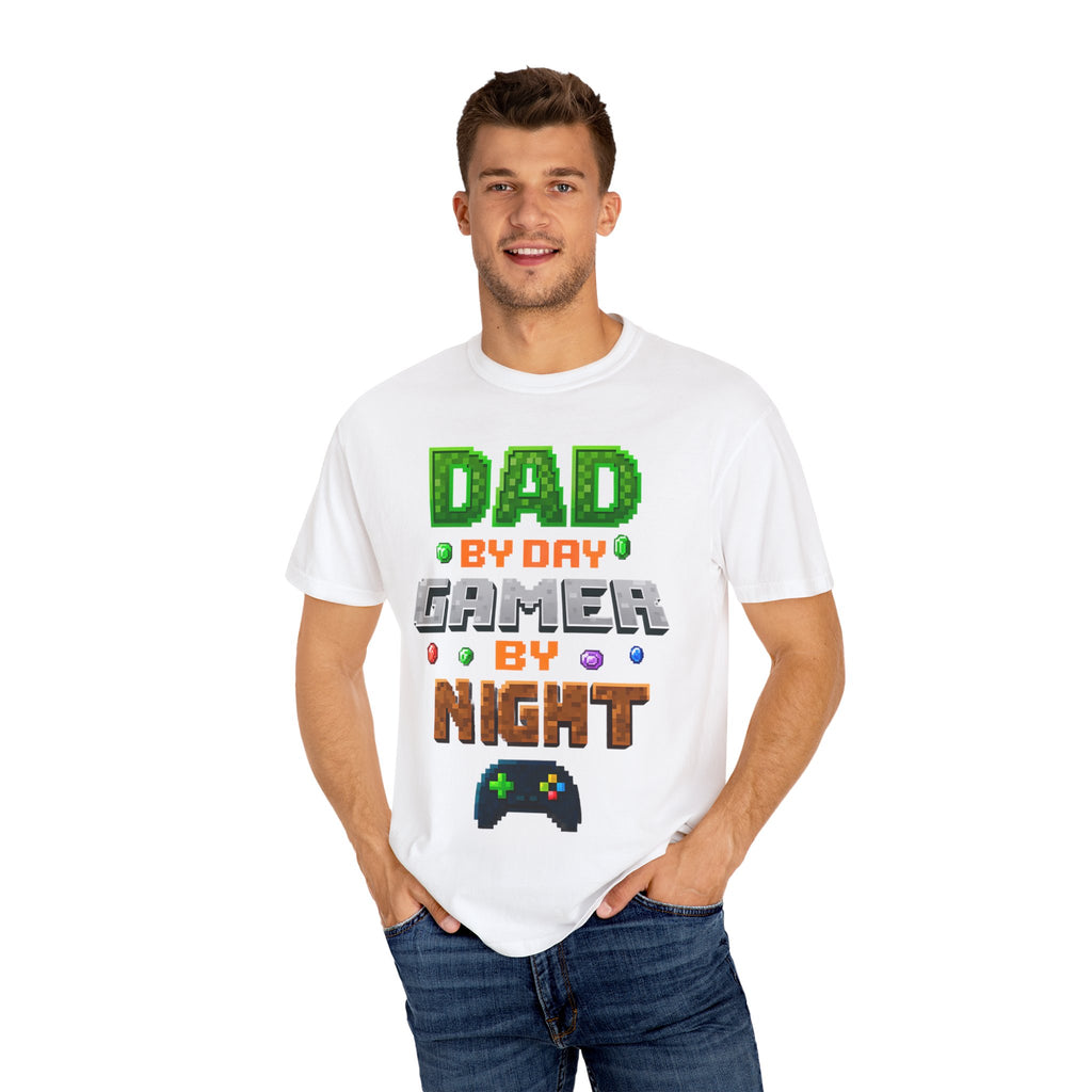 Dad By Day, Gamer By Night – Pixel Hero T-shirt