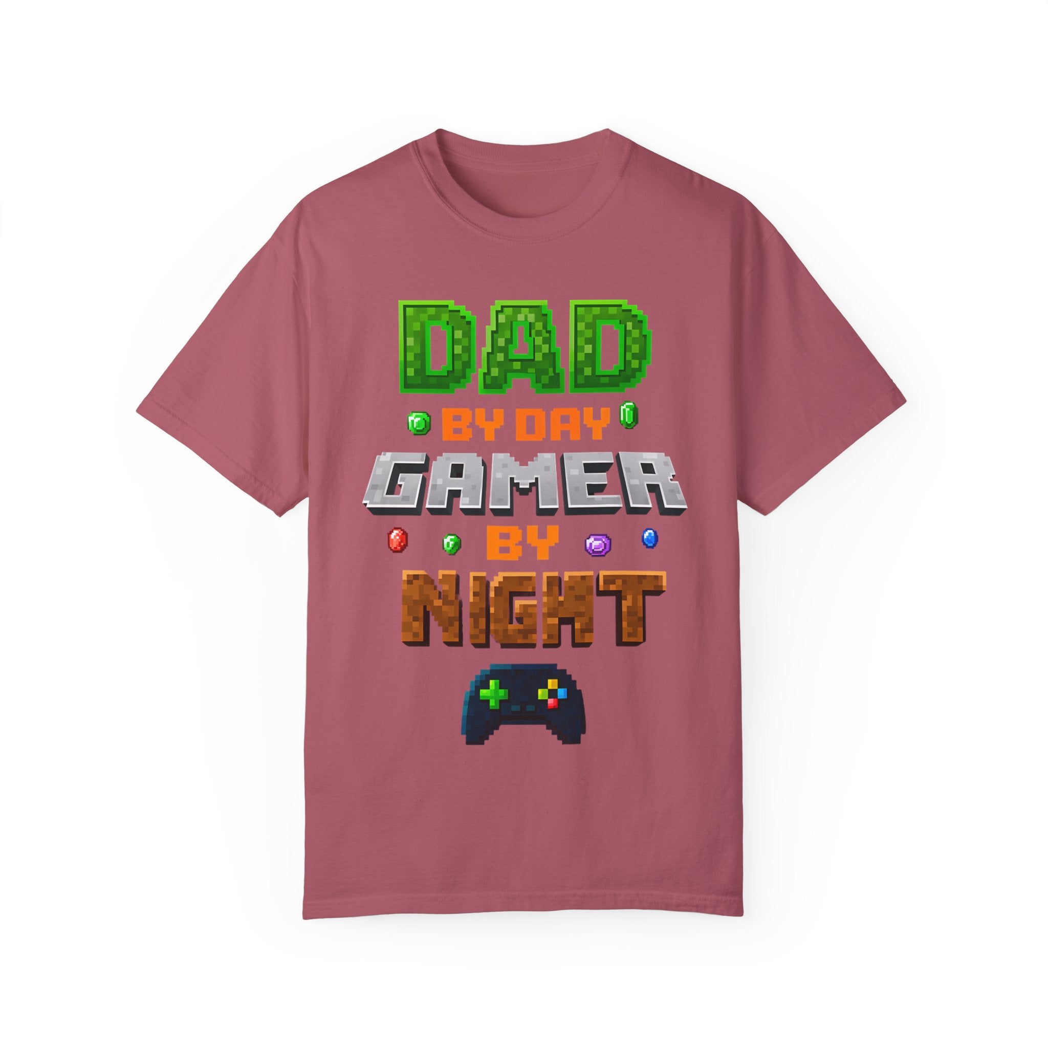 Dad By Day, Gamer By Night – Pixel Hero T-shirt