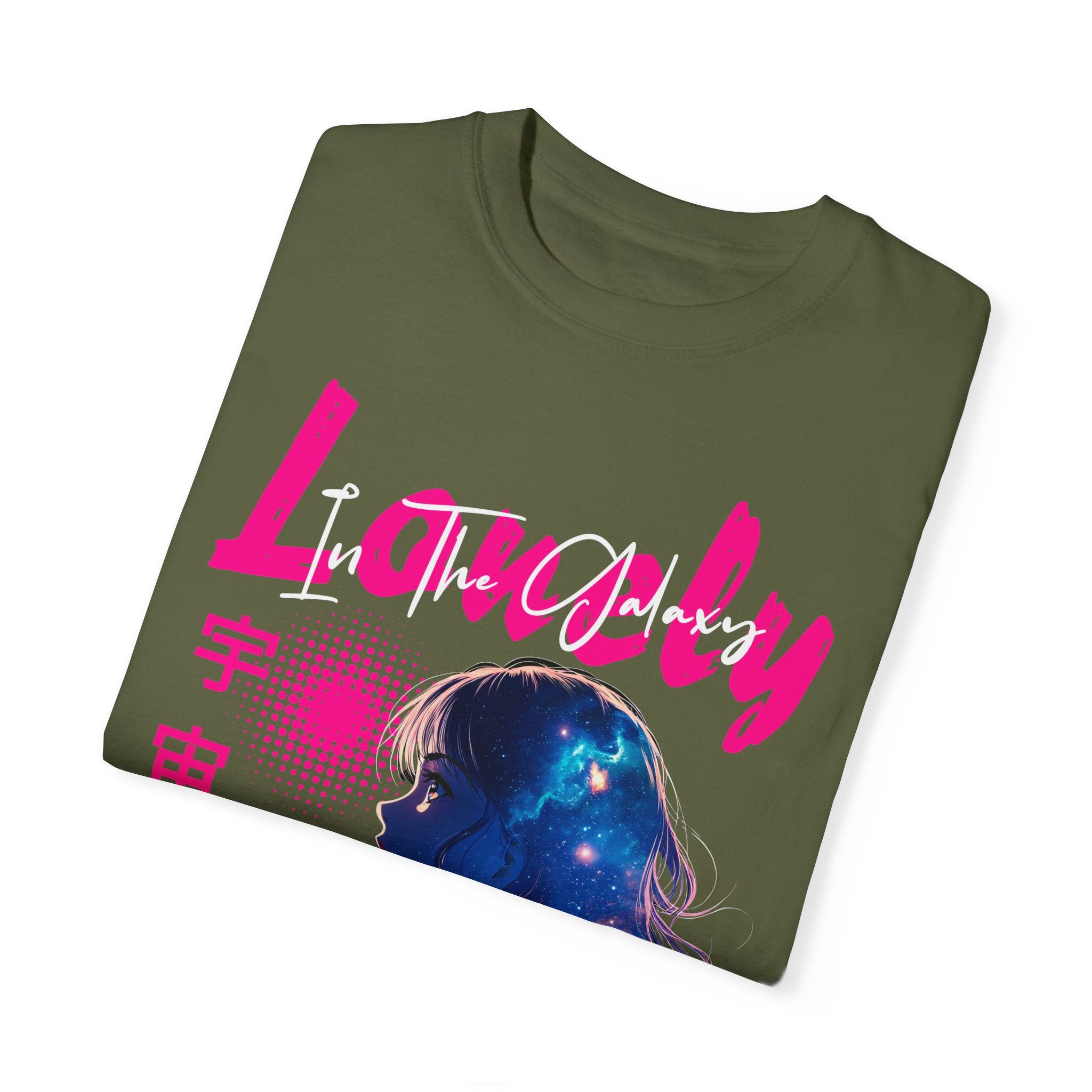 Lonely Space Galaxy Anime Girl T-shirt