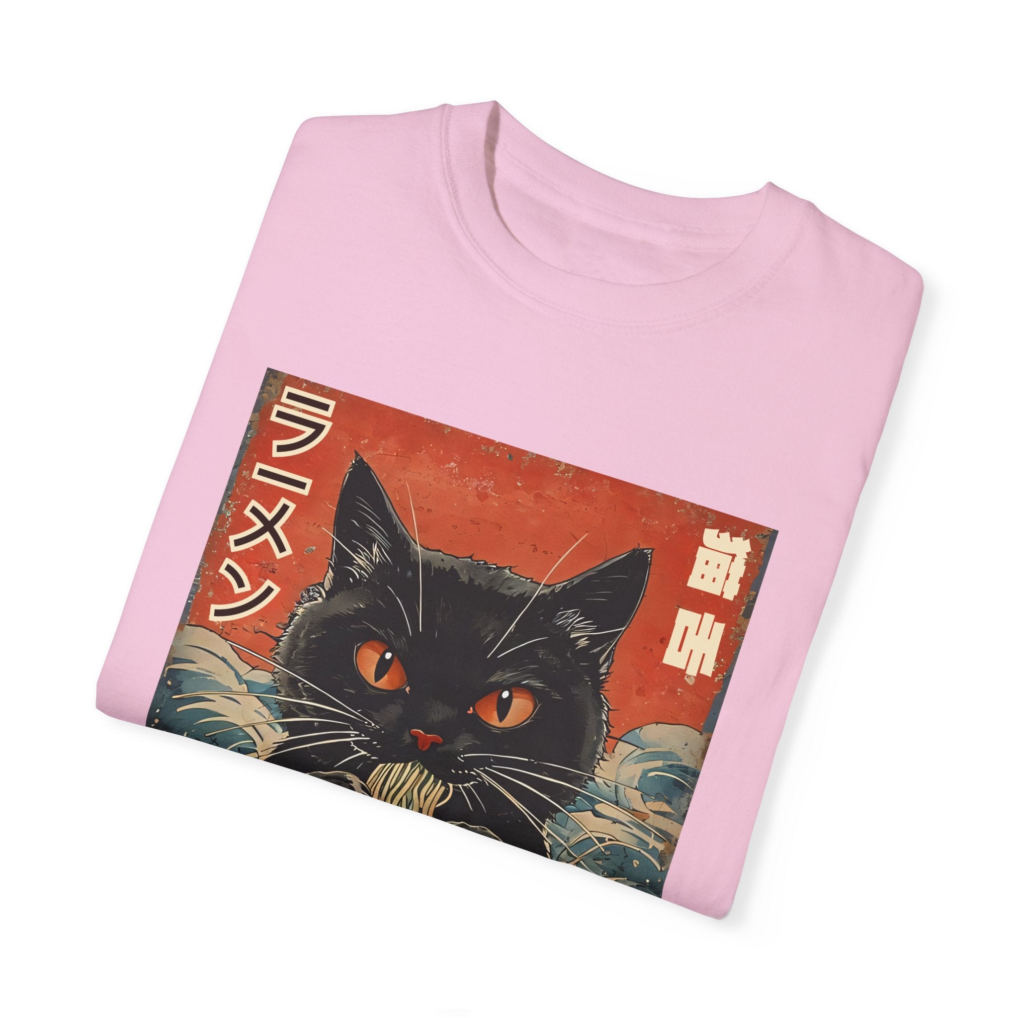 Japanese Cat Eating Ramen T-shirt