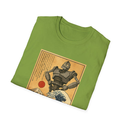 Giant Robot Over Mount Fuji Retro Anime T-shirt