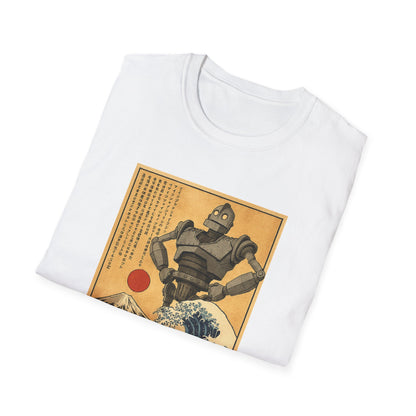Giant Robot Over Mount Fuji Retro Anime T-shirt