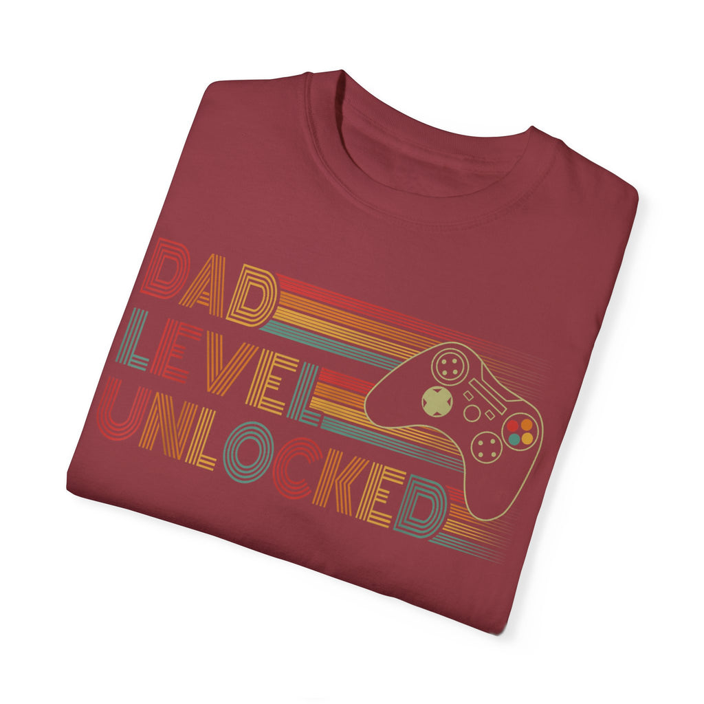 Dad Level Unlocked Retro Gaming Dad T-shirt