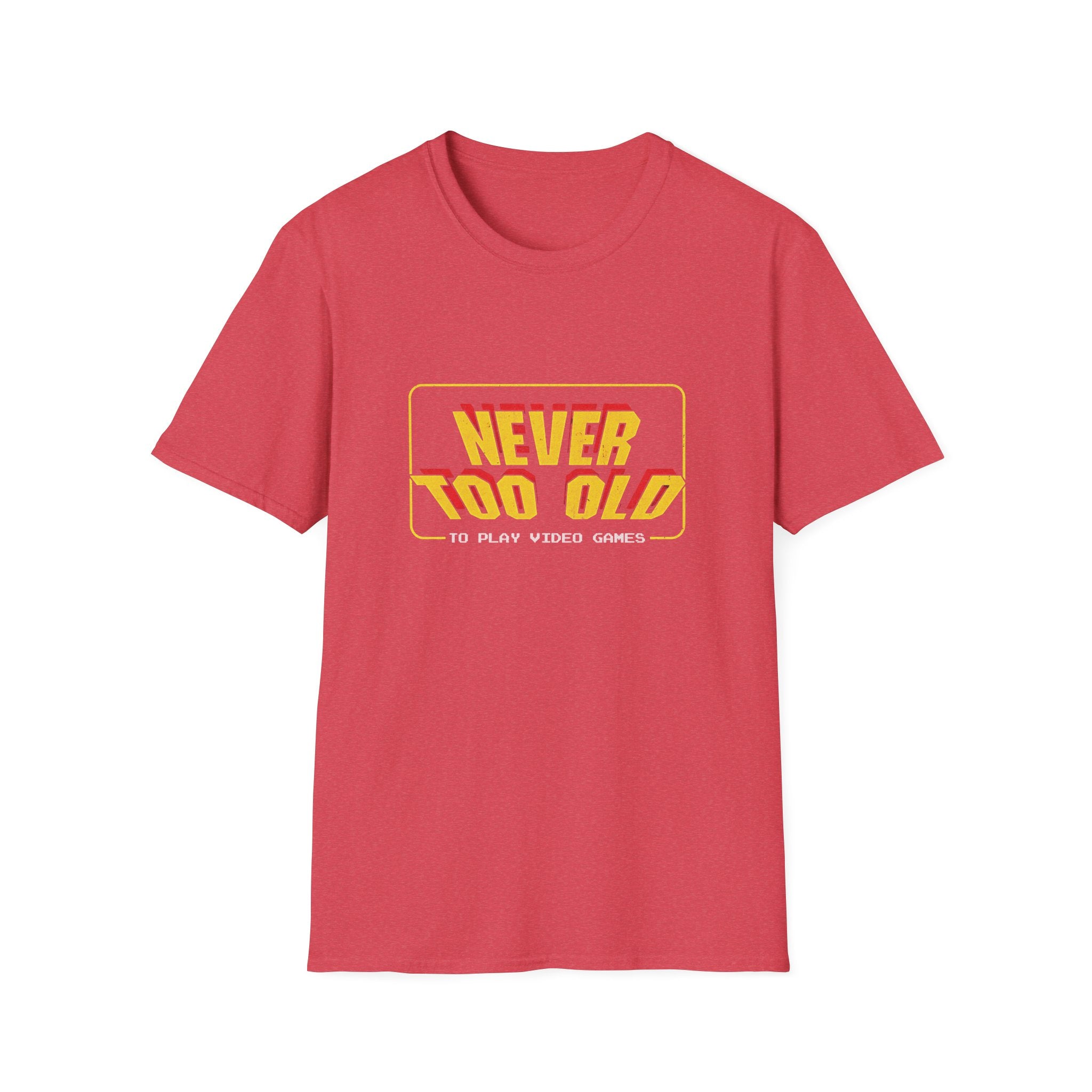 Never Too Old to Play Video Games Funny Retro Gamer T-Shirt
