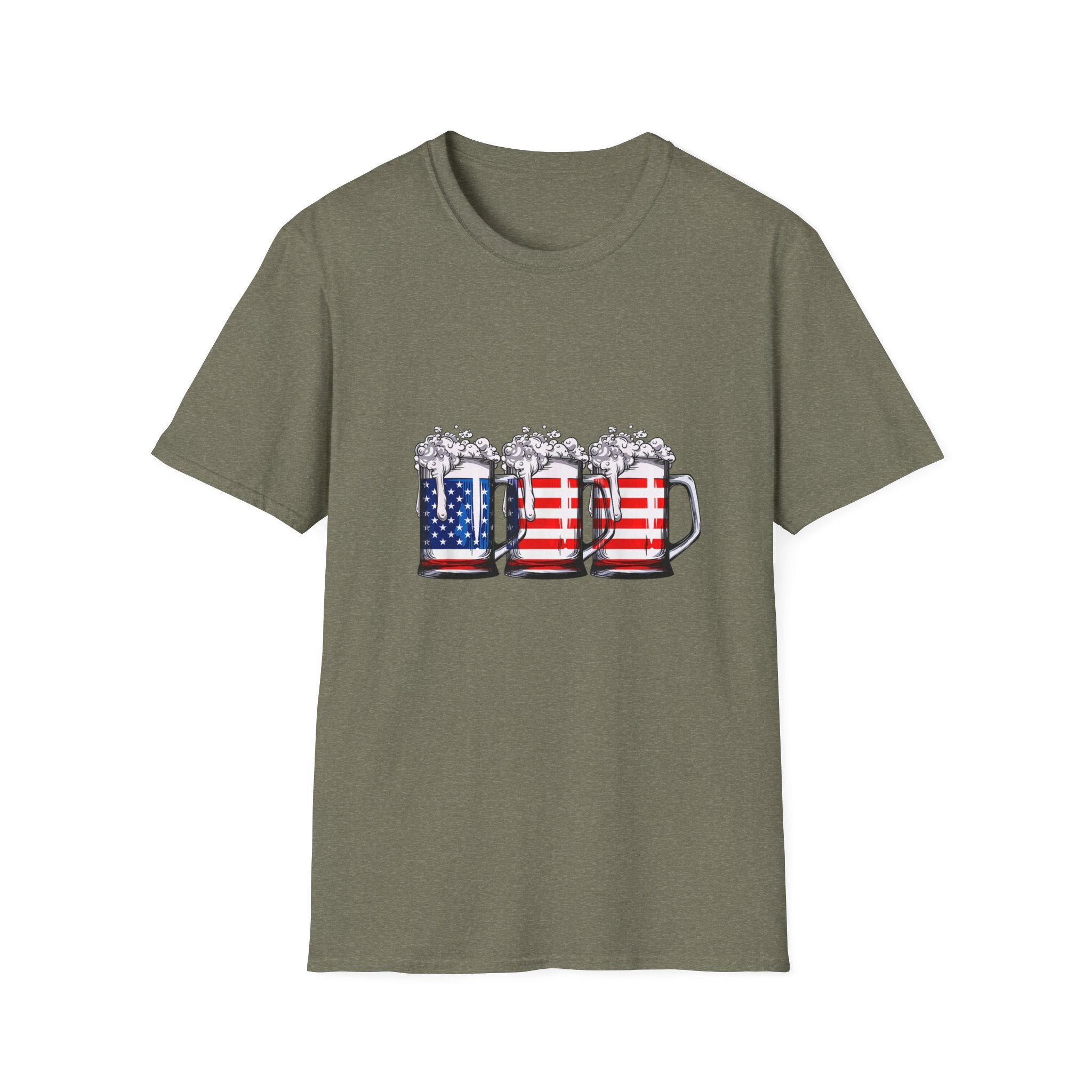 4th of July Beer Drinking USA Mug T-Shirt