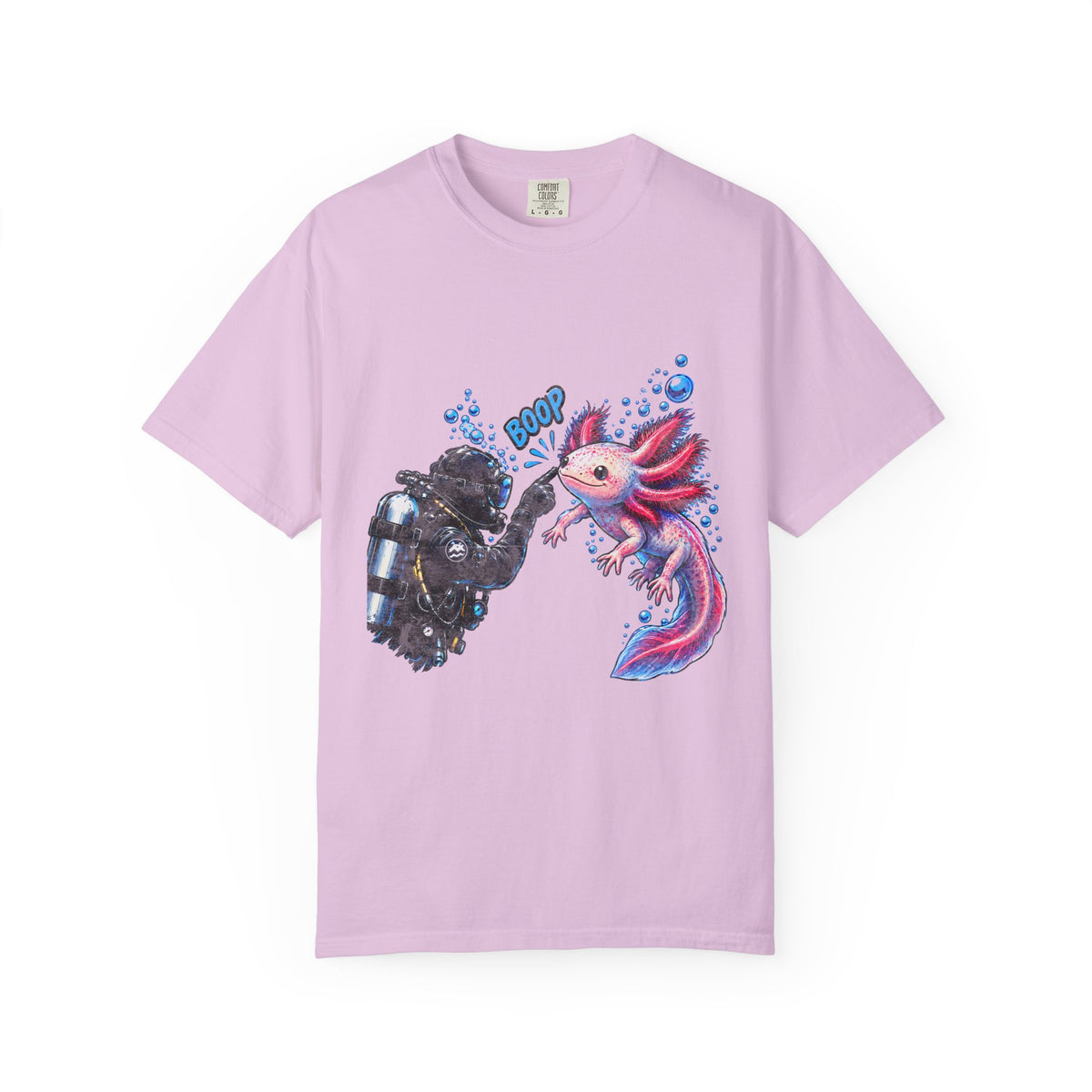 Axolotl Scuba Diver Shirt, Funny Boop The Snoot Tee, Cute Amphibian Lover Gift, Ocean Animal Apparel | Comfort Colors® T-Shirt