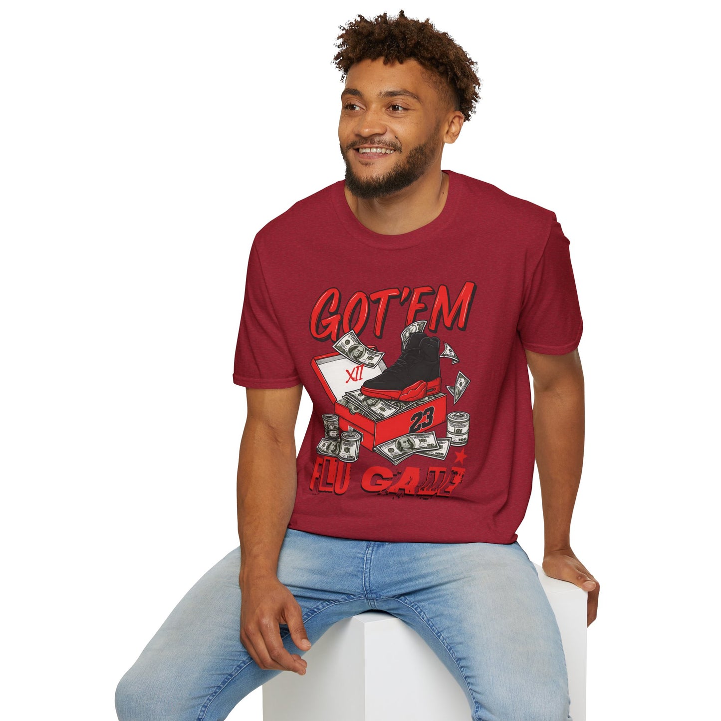 Streetwear Match Jordan 12 Retro Flu Game - XII Graffiti Sneakerhead T-Shirt