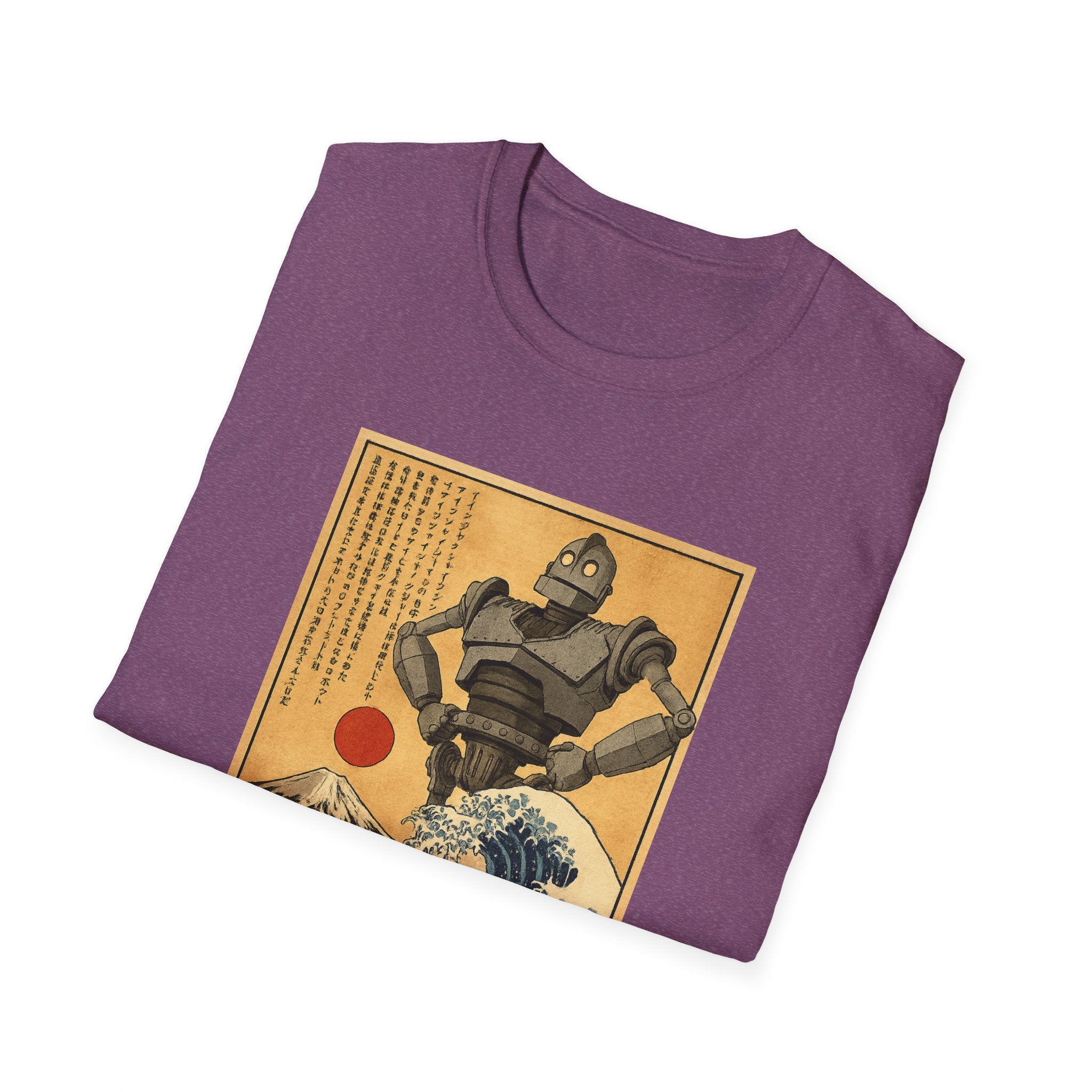 Giant Robot Over Mount Fuji Retro Anime T-shirt