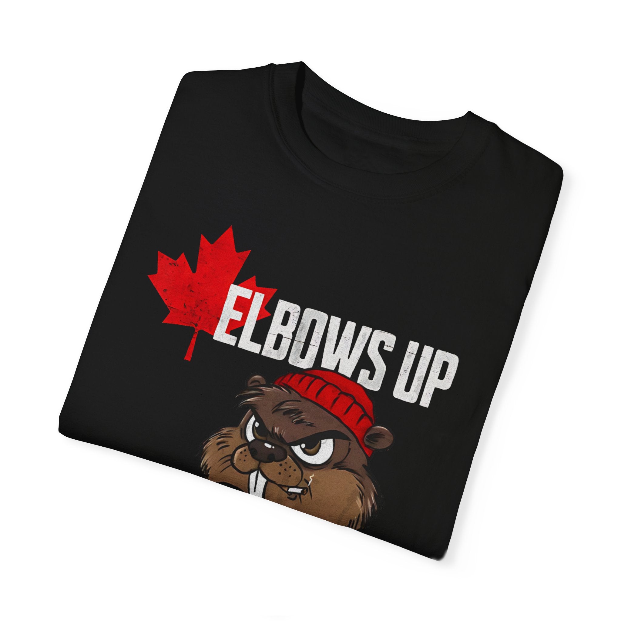 Elbows Up Canada Beaver Hockey Player T-shirt