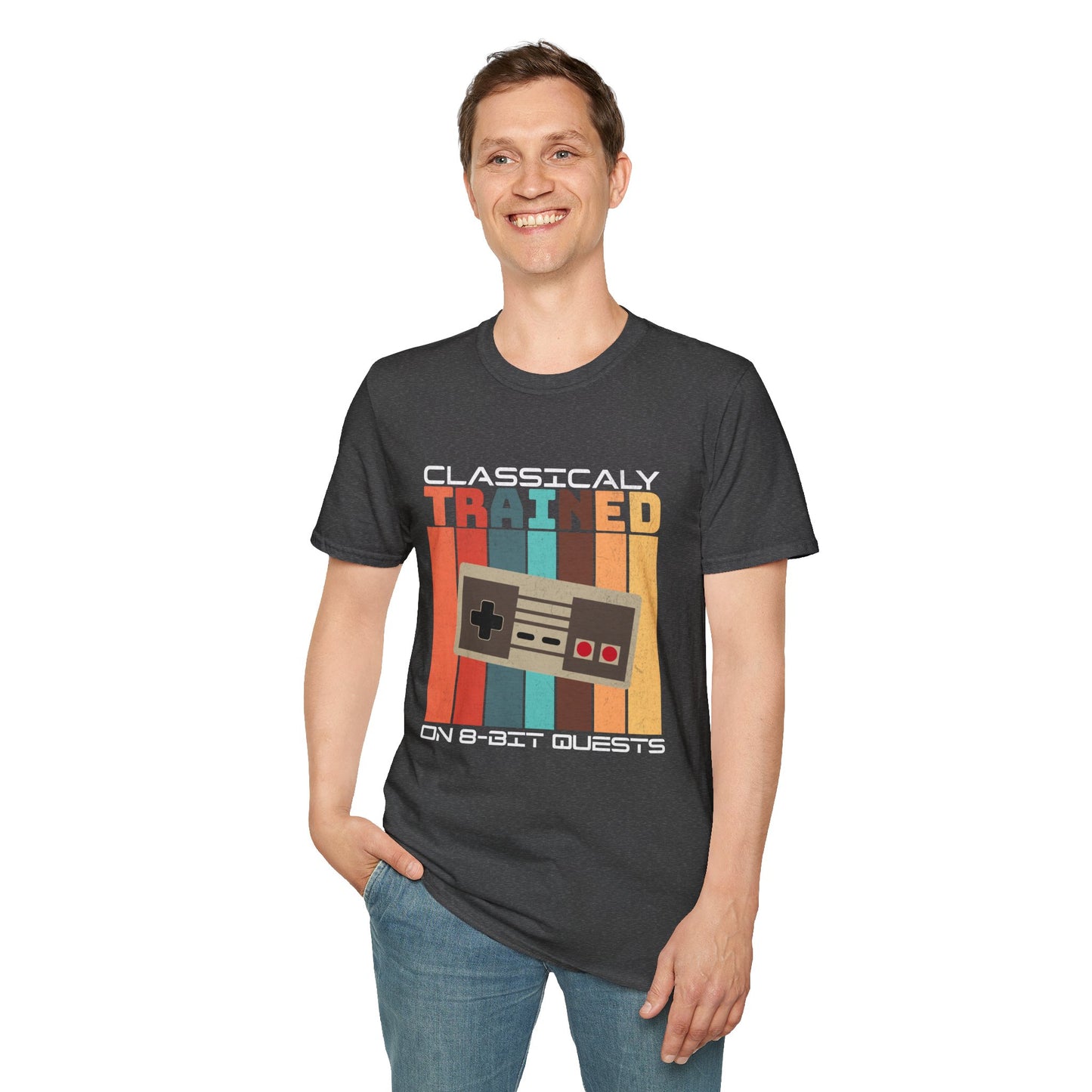 Retro Classically Trained on 8-Bit Quests Gamer T-Shirt