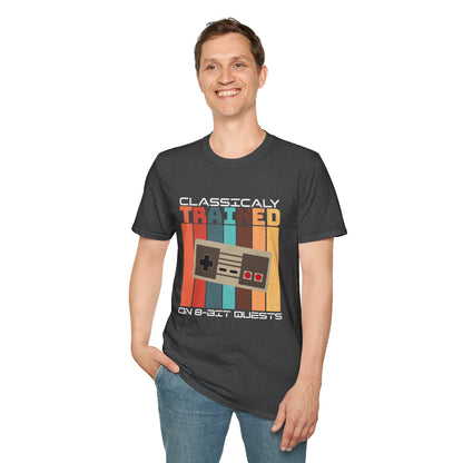 Retro Classically Trained on 8-Bit Quests Gamer T-Shirt