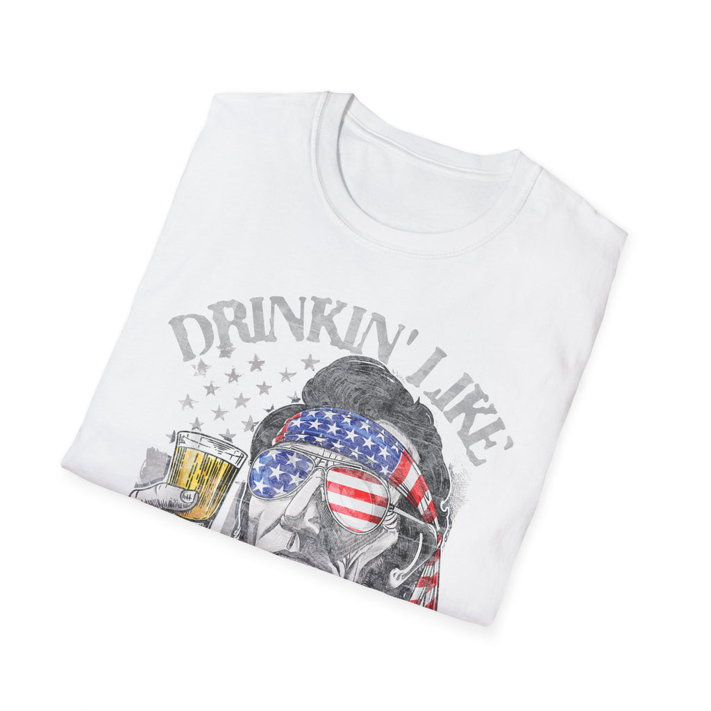 Drinkin' Like Lincoln Beer Drinking 4th of July President T-shirt