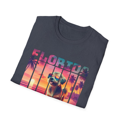 Florida Miami Beach Cool Summer Dog T-Shirt