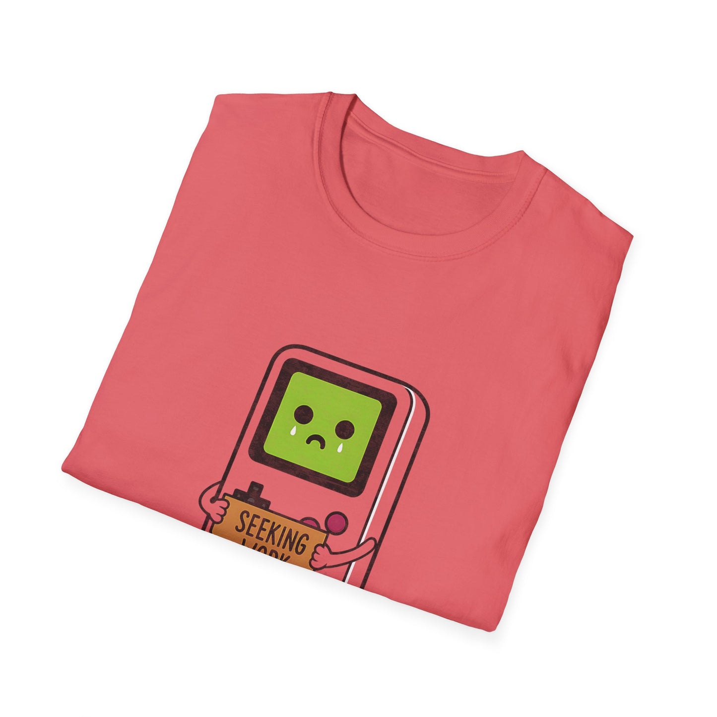 Seeking Work Funny Unemployed Retro Gamer T-Shirt