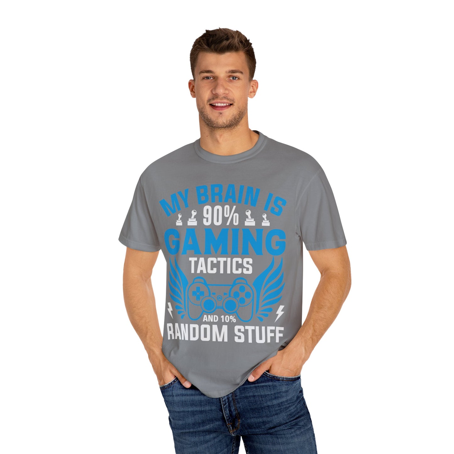 My Brain is 90% Gaming Tactics and 10% Random Stuff Gamer T-shirt