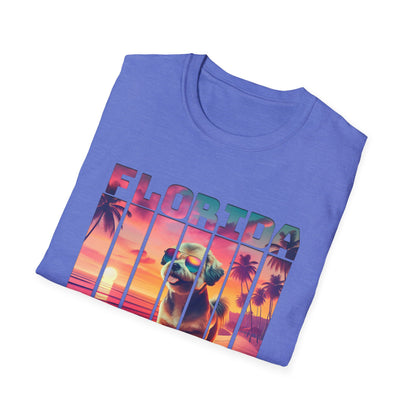 Florida Miami Beach Cool Summer Dog T-Shirt