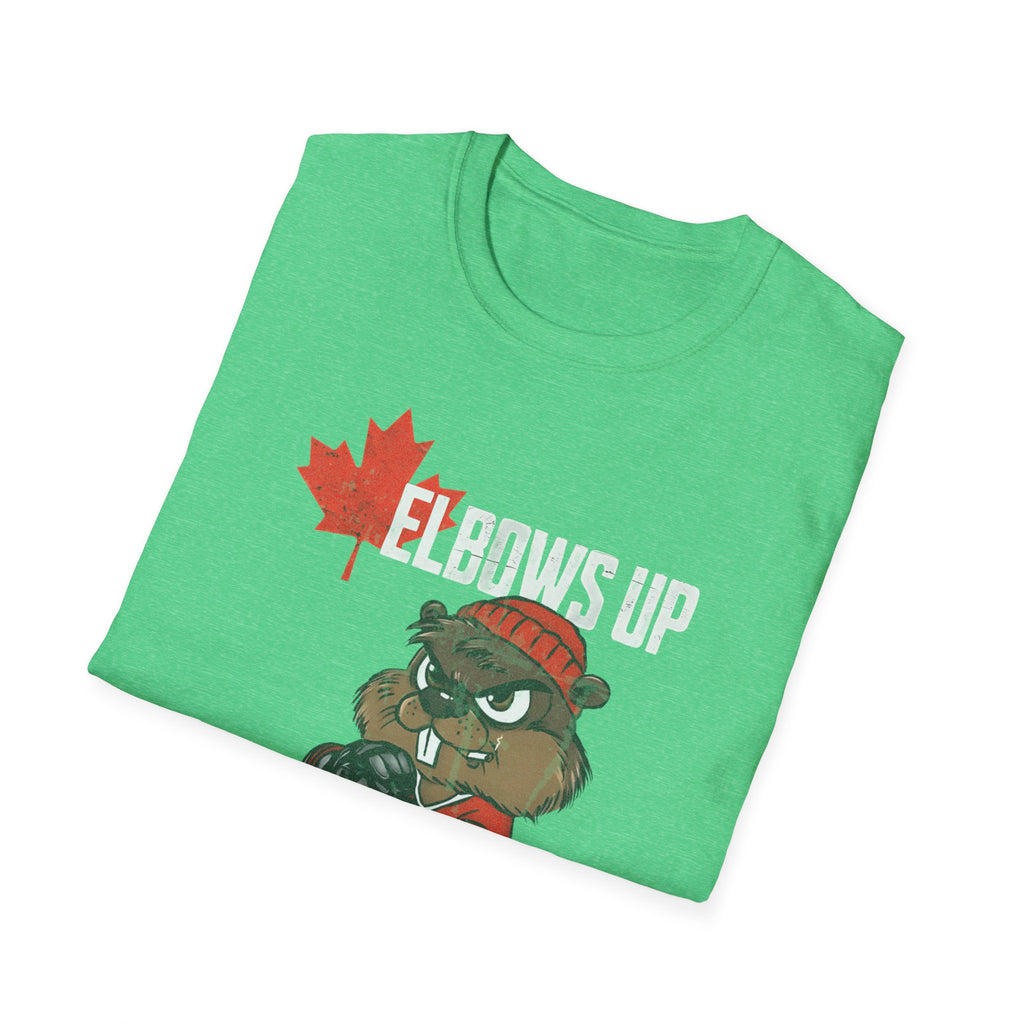 Beaver Hockey Elbows Up Canada Graphic Shirt