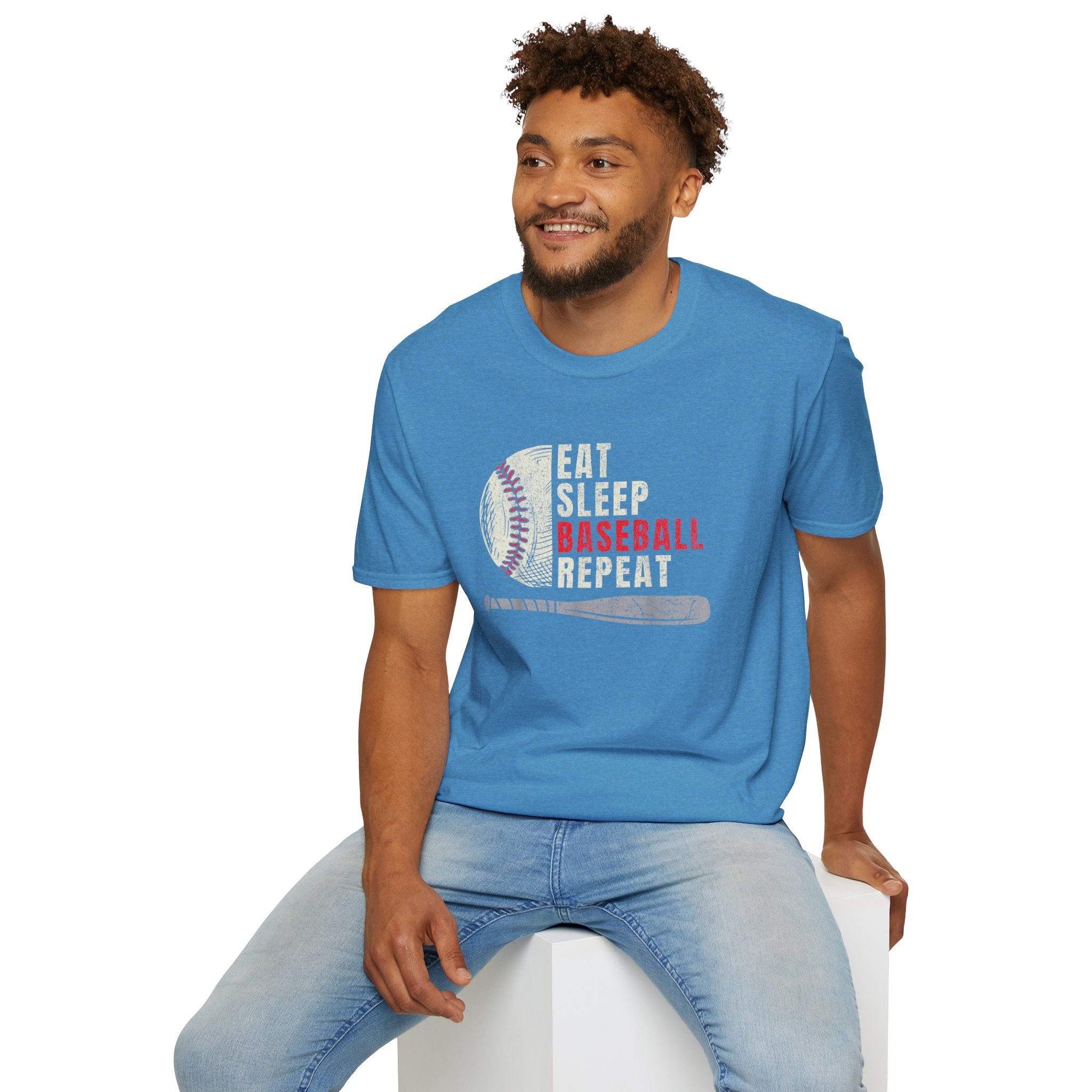 Eat Sleep Baseball Repeat – Funny Baseball T-Shirt