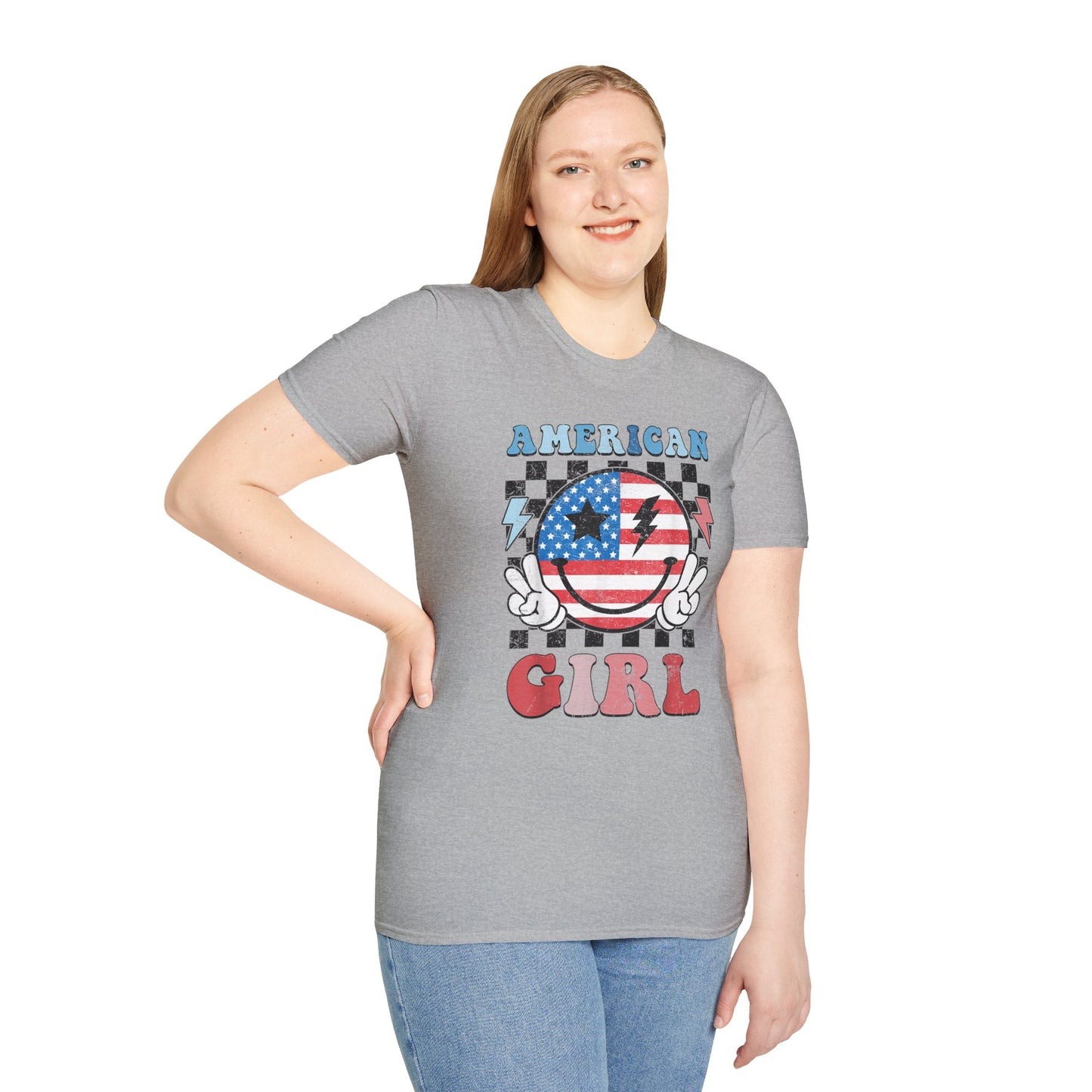 Vintage Peace Sign American Girl T-shirt