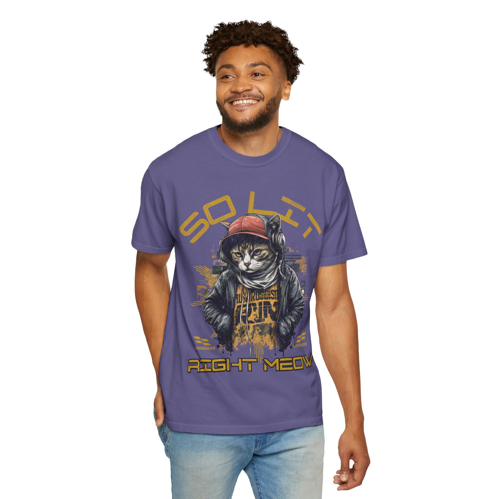 So Lit Right Meow Funny Cat Streetwear T-Shirt