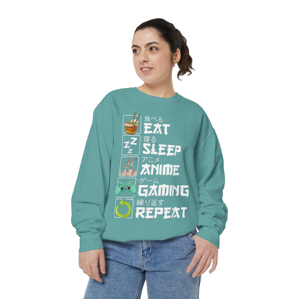 Anime Eat Sleep Anime Gaming Repeat – Funny Anime Gamer Sweatshirt