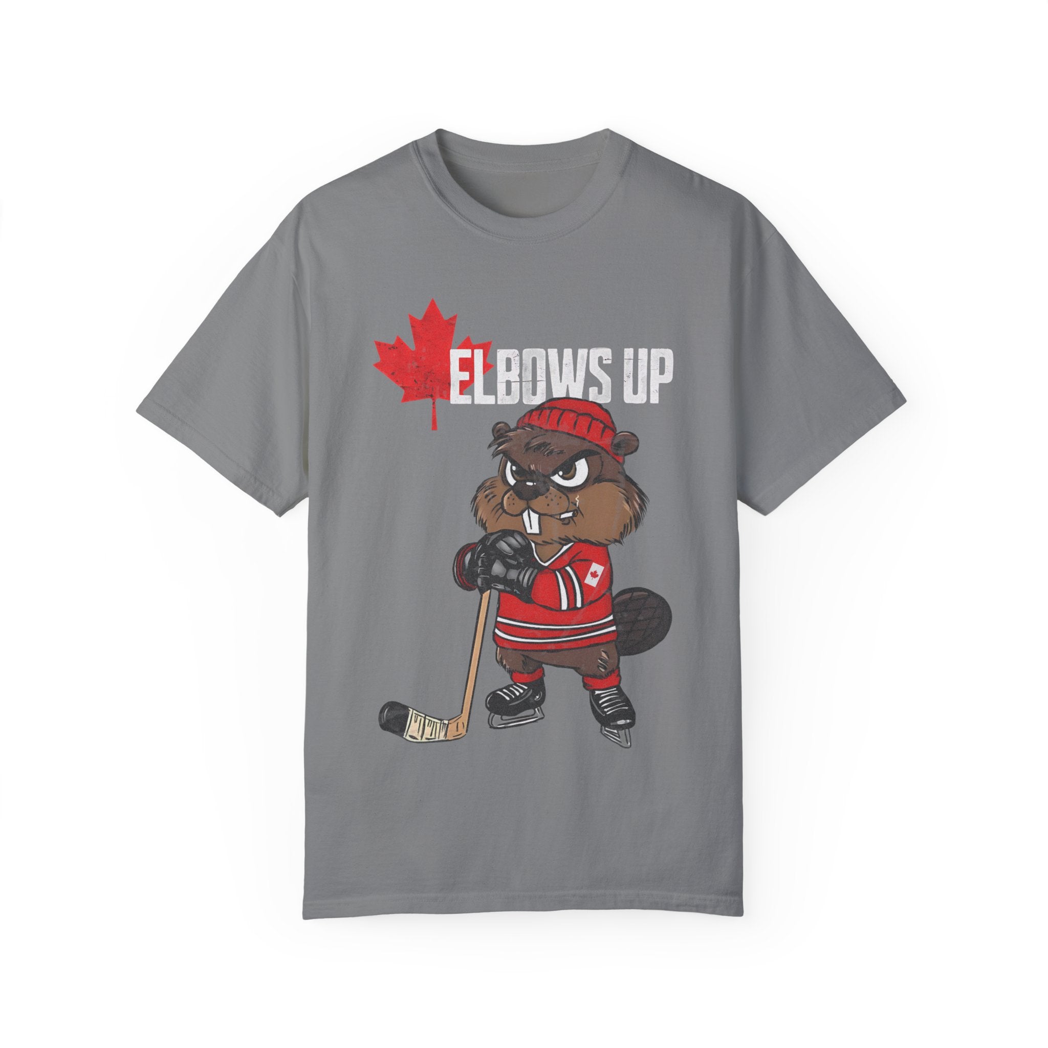Elbows Up Canada Beaver Hockey Player T-shirt