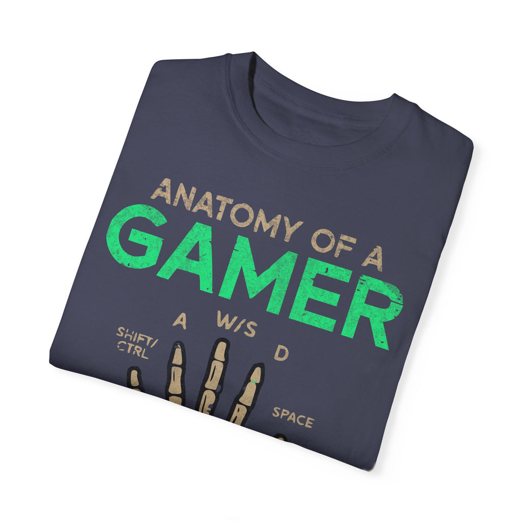 Anatomy of a Gamer – Skeleton Hand with Keyboard Gaming T-shirt