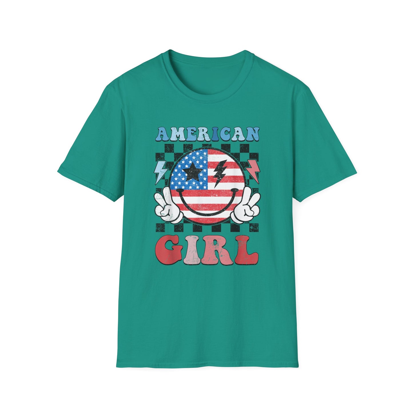 Vintage Peace Sign American Girl T-shirt