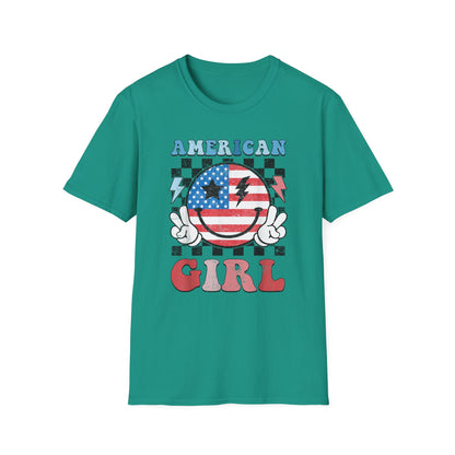 Vintage Peace Sign American Girl T-shirt