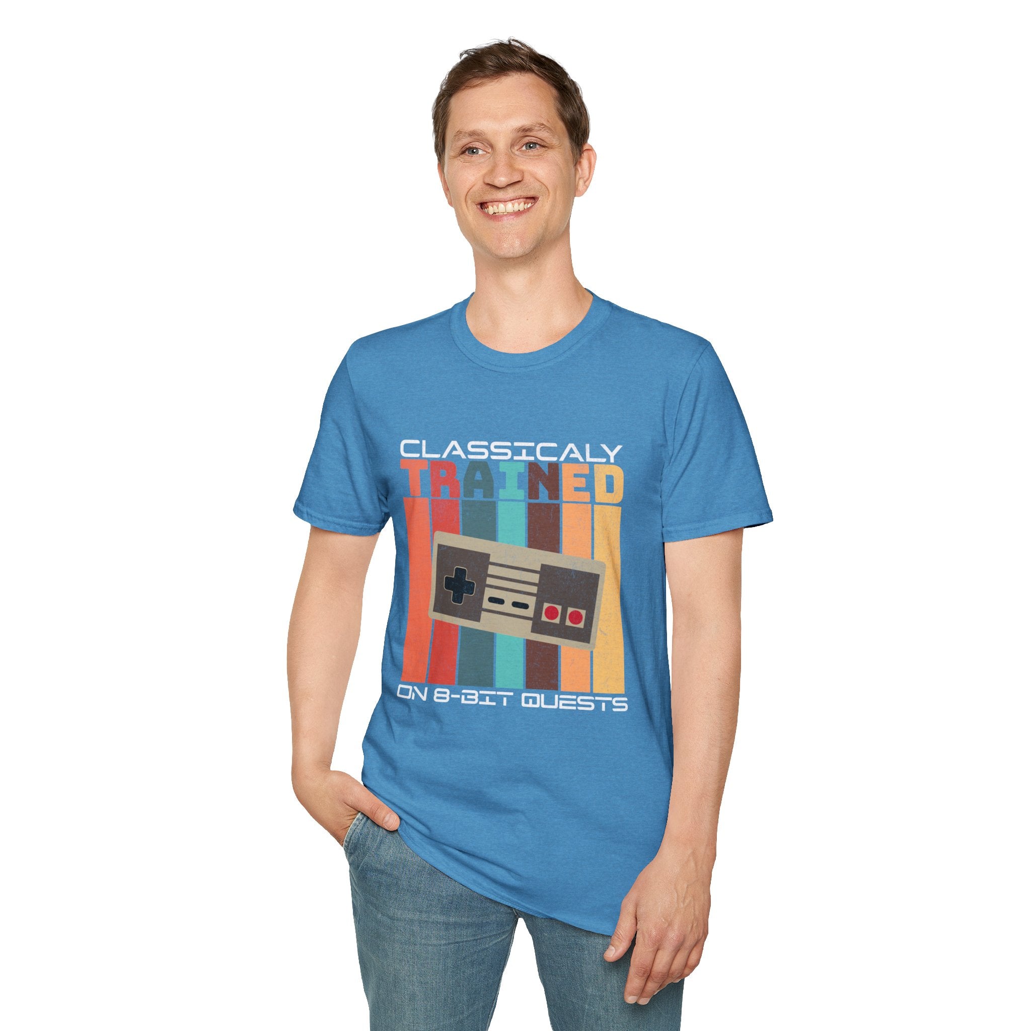 Retro Classically Trained on 8-Bit Quests Gamer T-Shirt