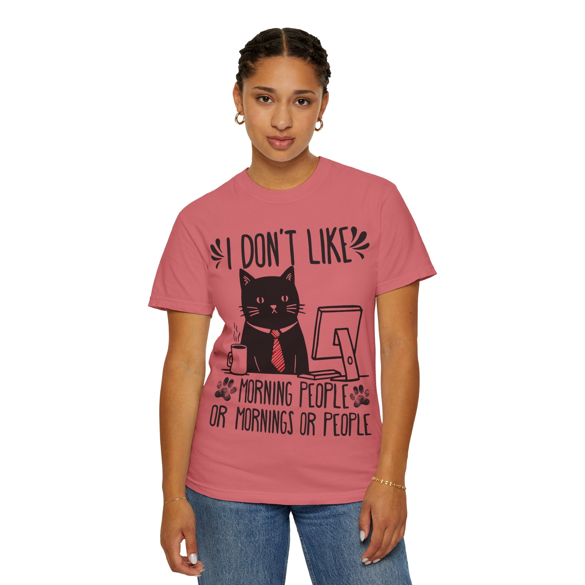 I Don’t Like Morning People... Or Mornings... Or People Funny Cat T-shirt