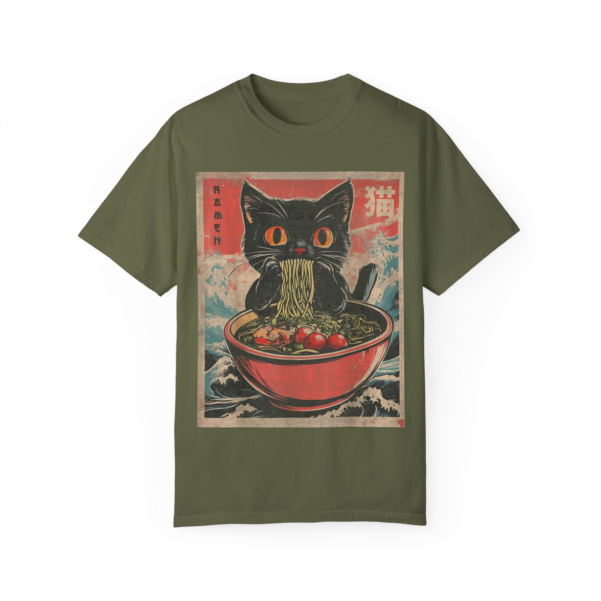 Anime Cat Eating Ramen – Japanese Kawaii Neko Food  T-shirt