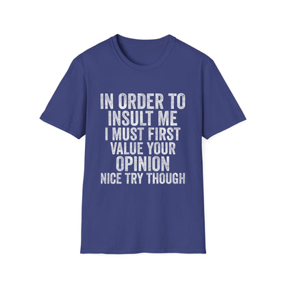Joke Sarcastic Tee Hilarious Adult Graphic T-shirts