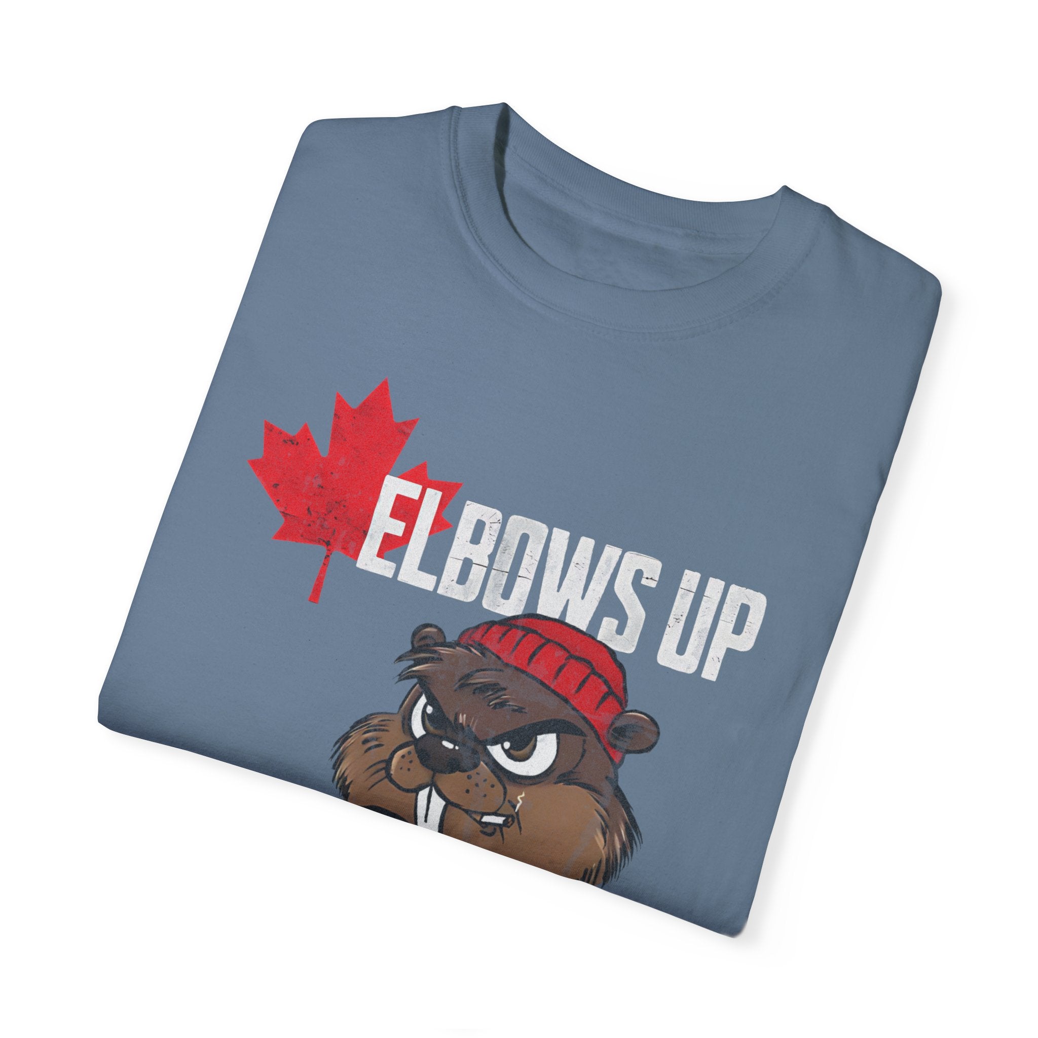 Elbows Up Canada Beaver Hockey Player T-shirt