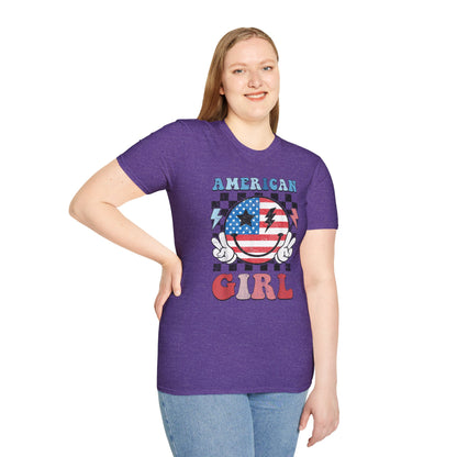 Vintage Peace Sign American Girl T-shirt