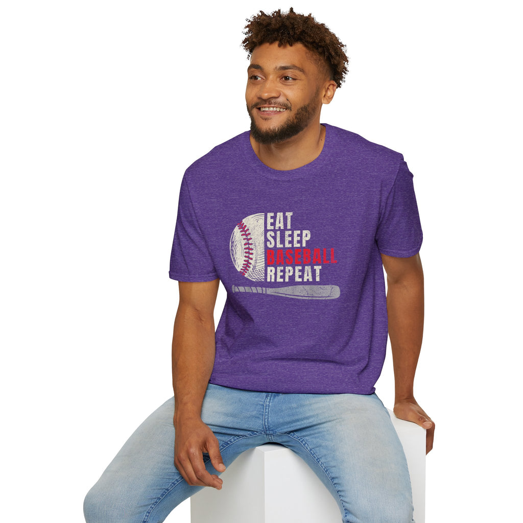 Eat Sleep Baseball Repeat – Funny Baseball T-Shirt
