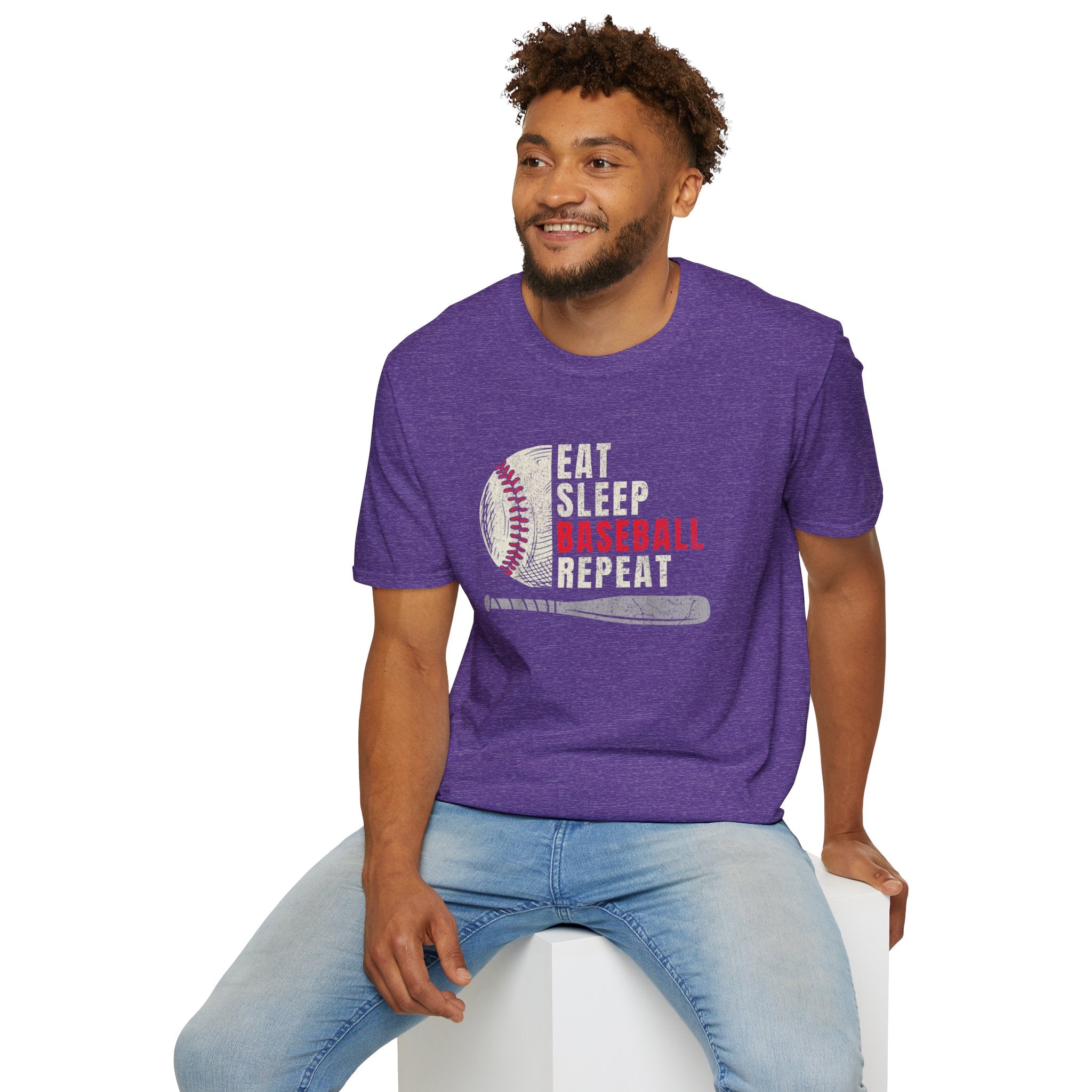 Eat Sleep Baseball Repeat – Funny Baseball T-Shirt