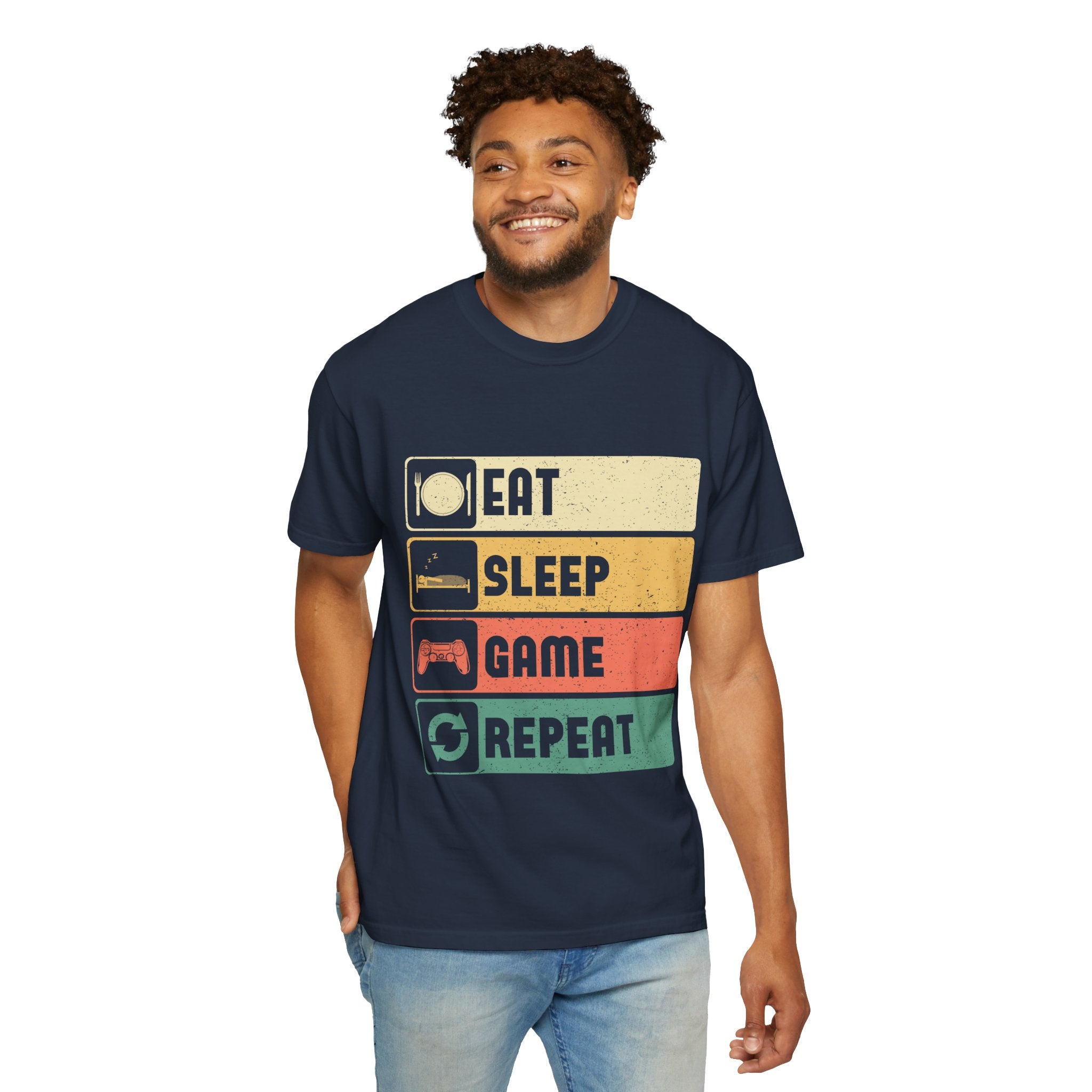 Eat Sleep Game Repeat Gamer T-Shirt