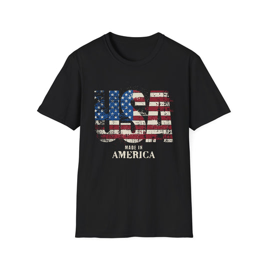 USA Pride US Flag Made in America 4th of July T-shirt