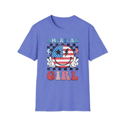 Vintage Peace Sign American Girl T-shirt