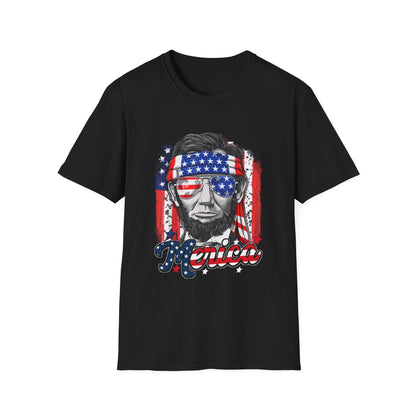 US Abe President Lincoln Merica 4th of July T-Shirt