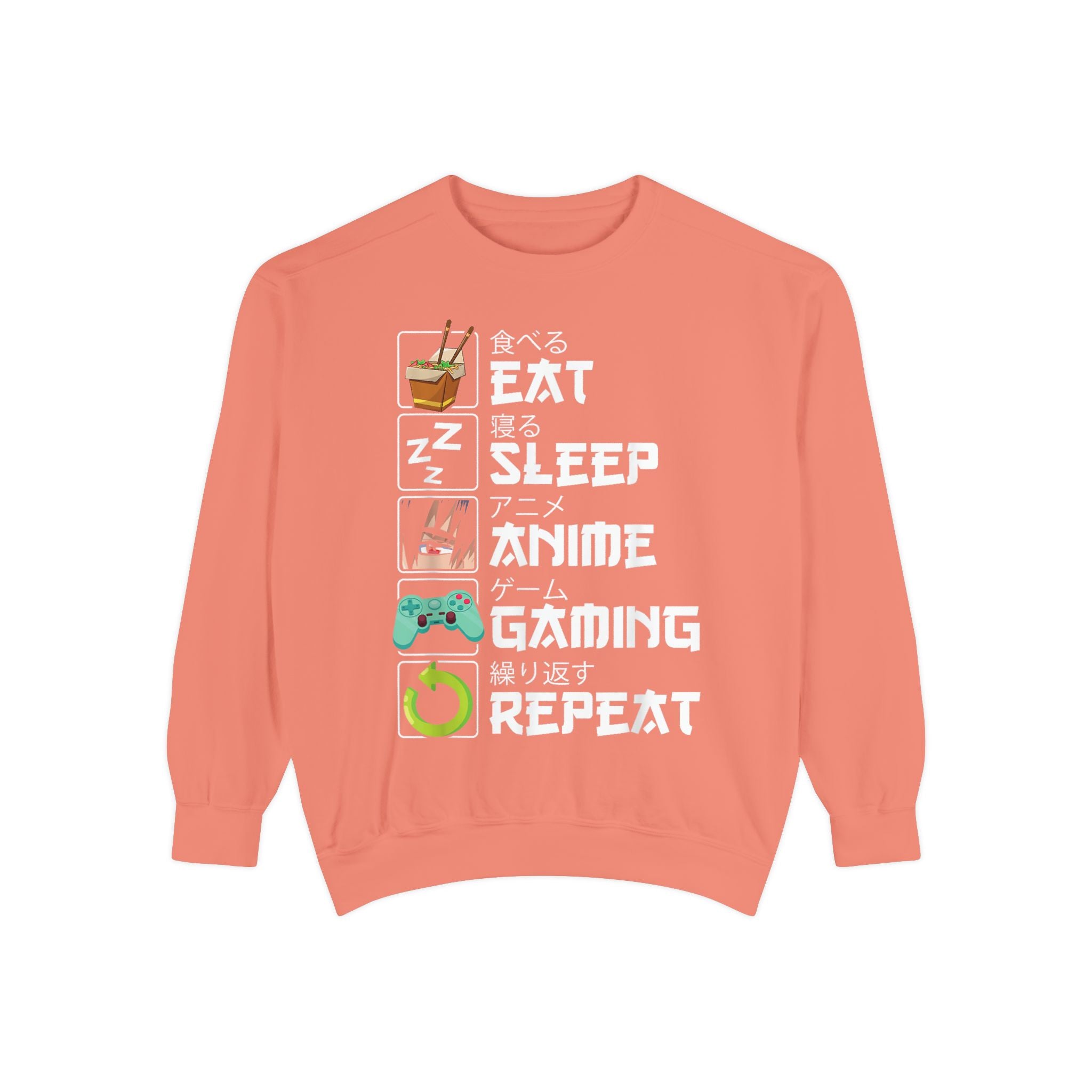 Anime Eat Sleep Anime Gaming Repeat – Funny Anime Gamer Sweatshirt