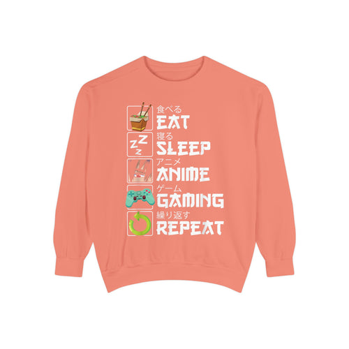 Anime Eat Sleep Anime Gaming Repeat – Funny Anime Gamer Sweatshirt