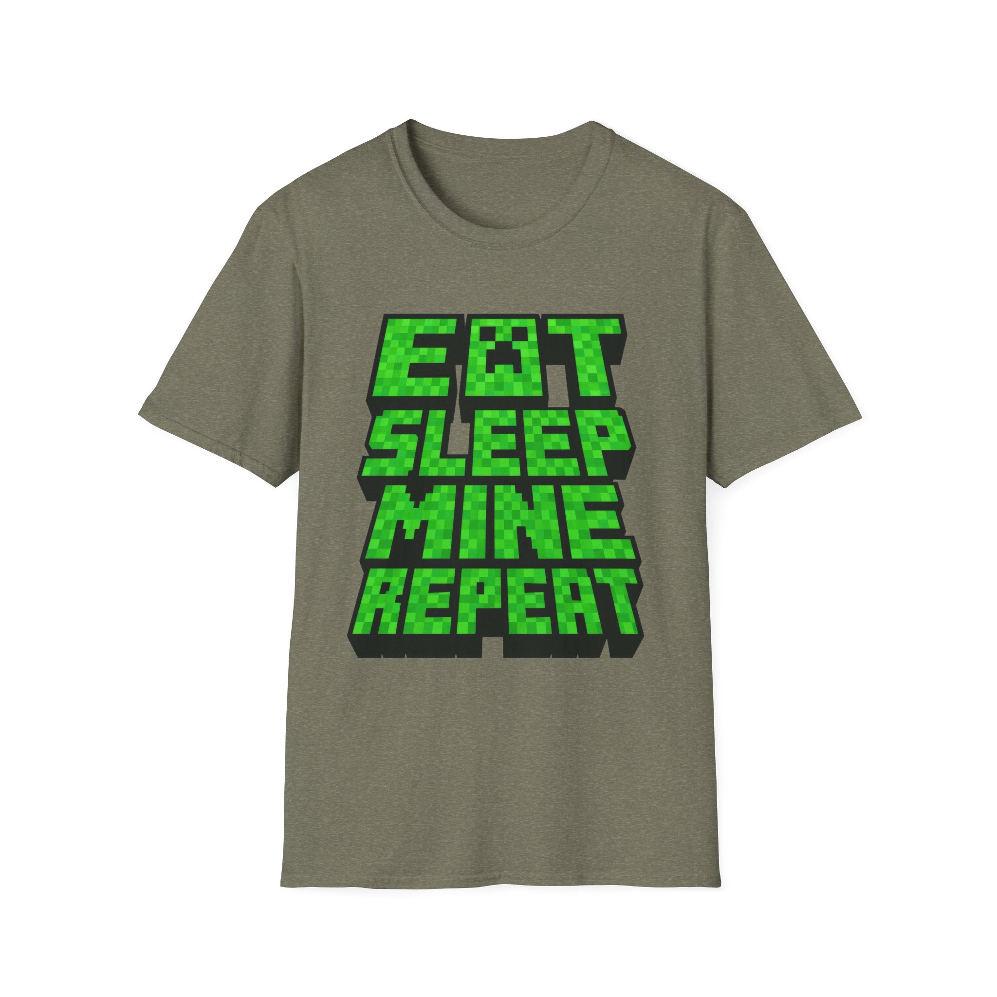 Funny Miner Gamer Eat Sleep Mine Repeat T-shirt
