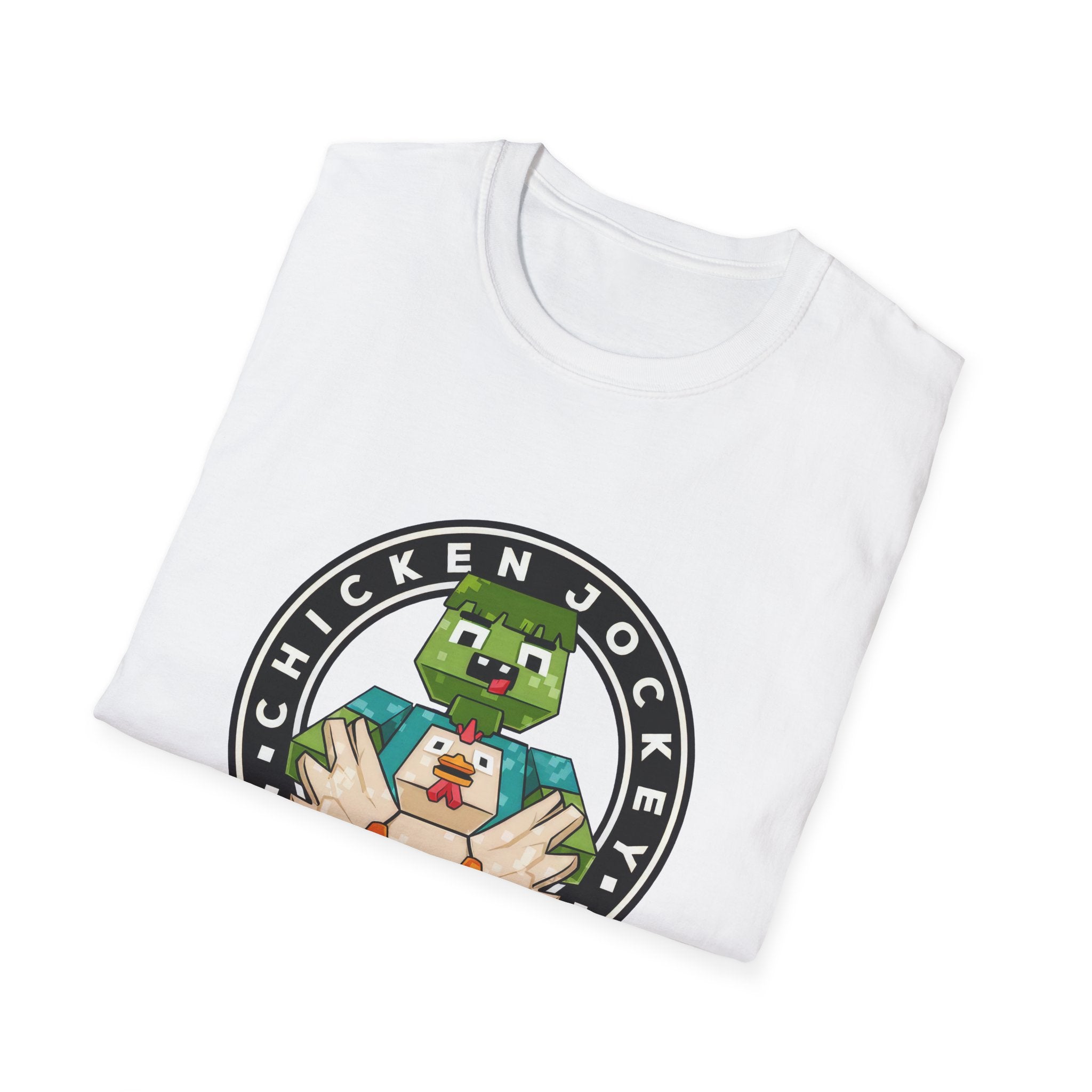 Funny Gaming Pixelated Chicken Jokey T-Shirt