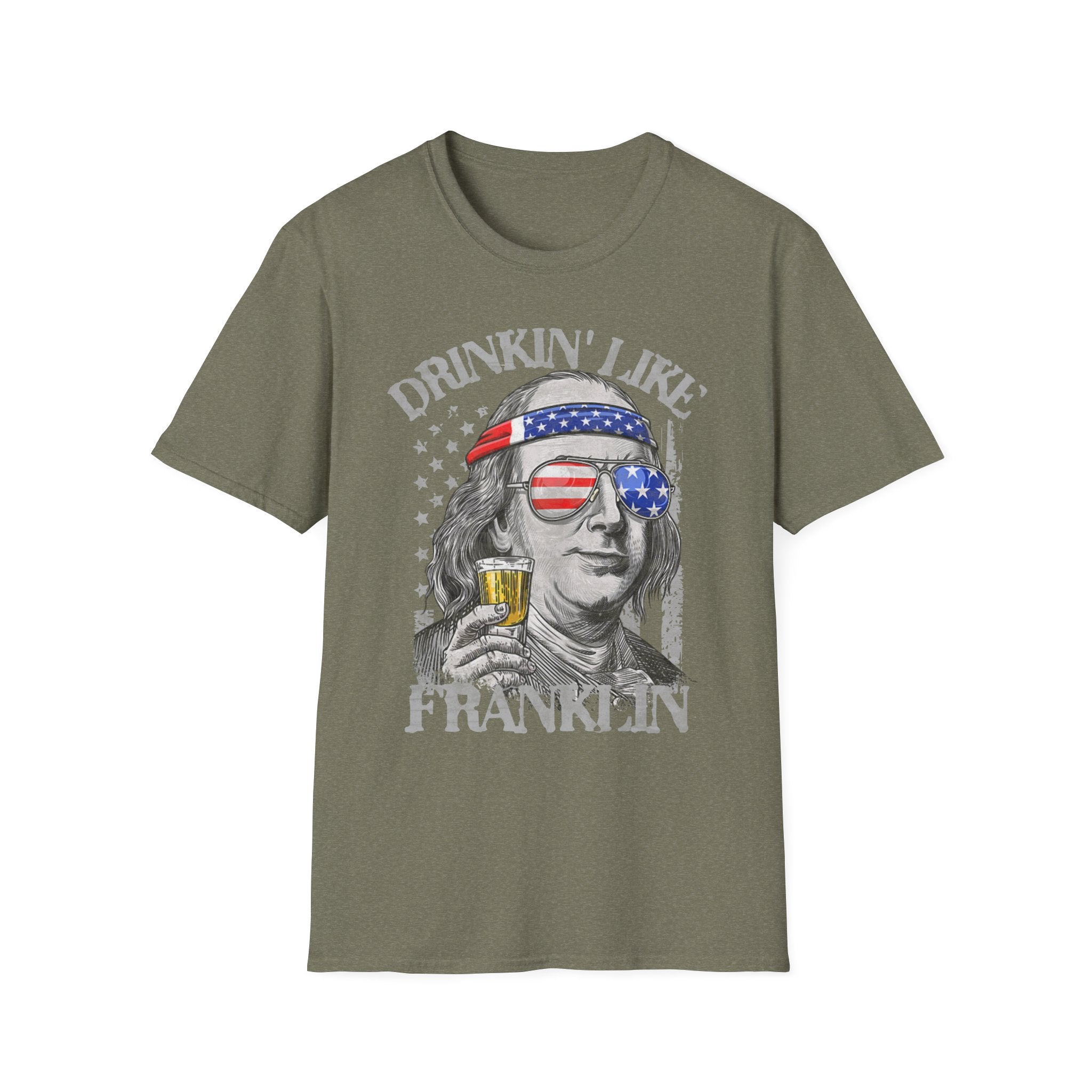 Beer Drinking 4th of July Drinkin' like Franklin T-Shirt