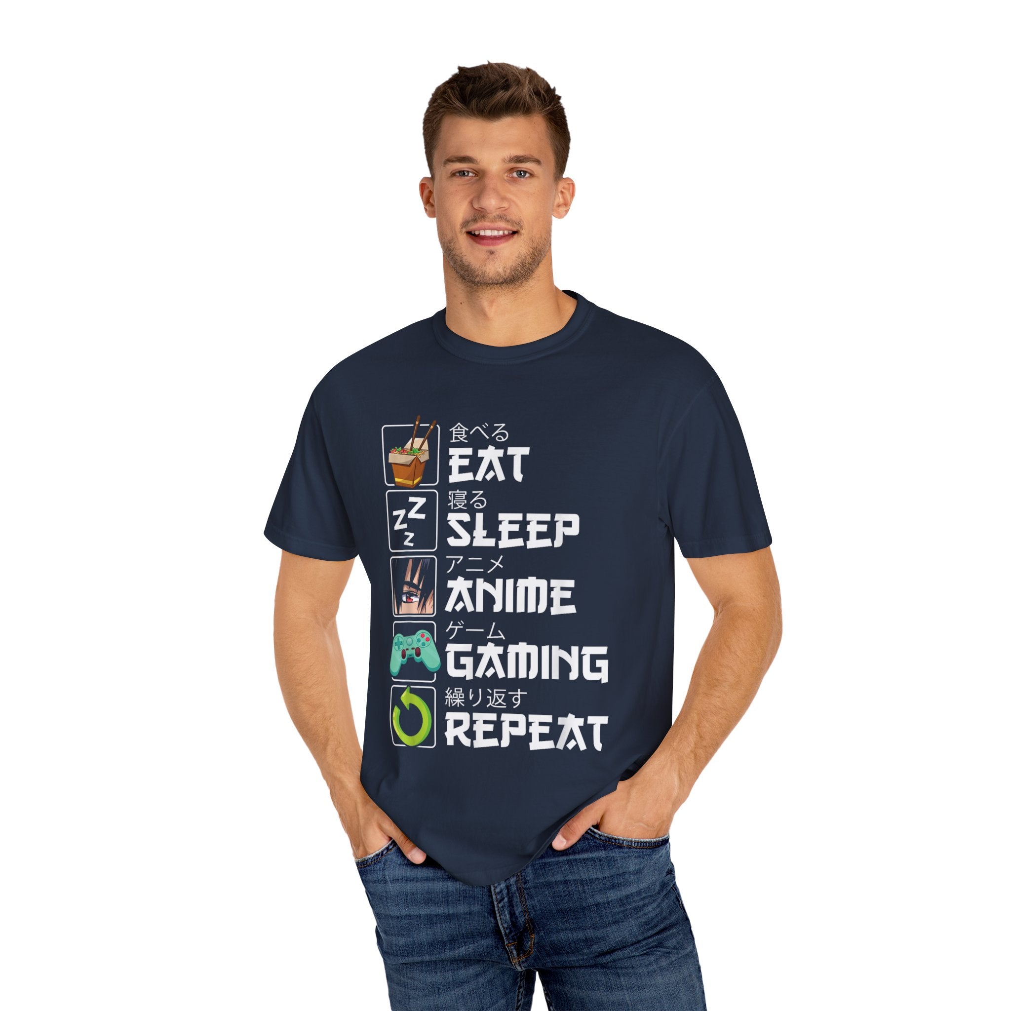 Eat Sleep Anime Gaming Repeat Anime Gaming T-shirt