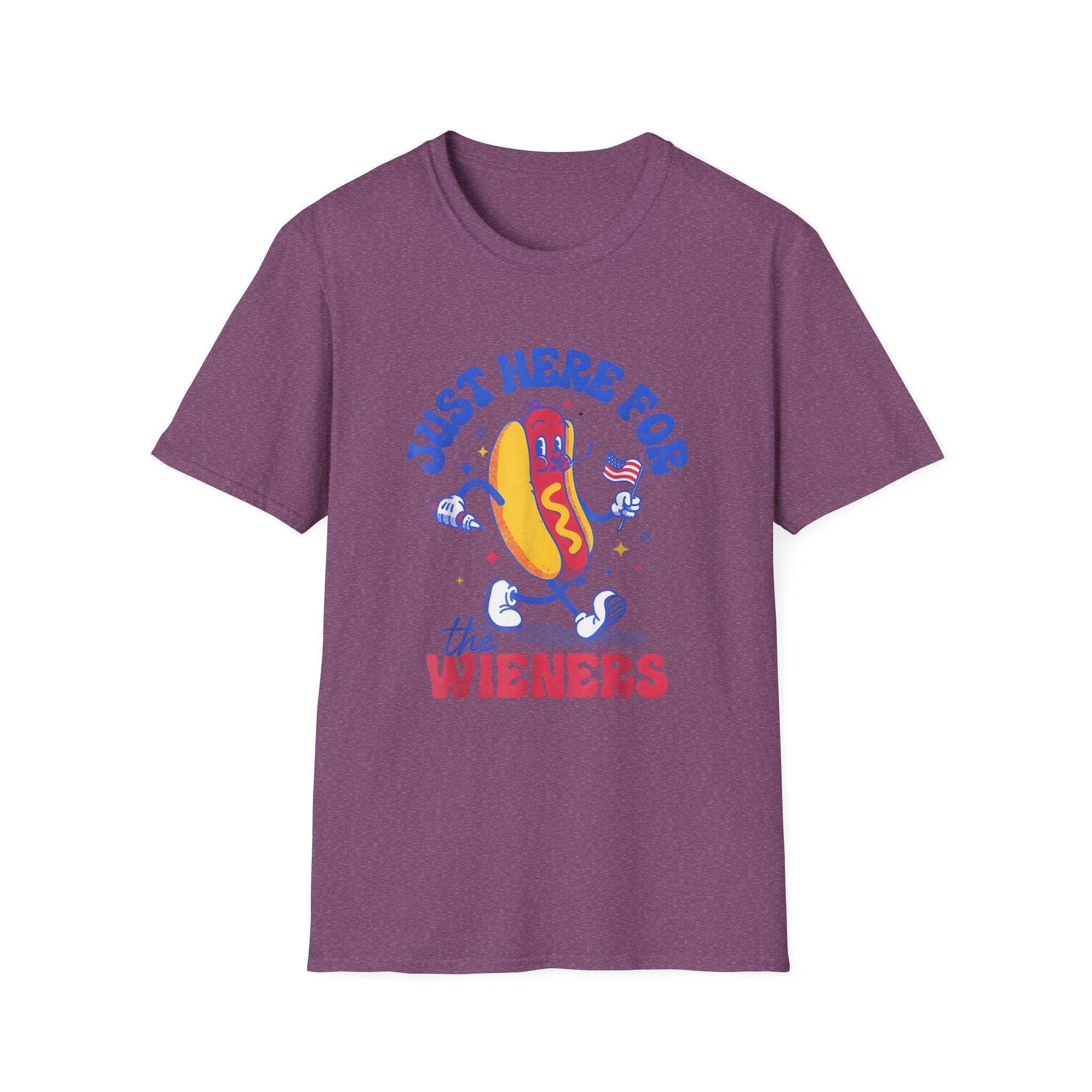 Hotdog 4th of July Just Here for the Weiners T-Shirt