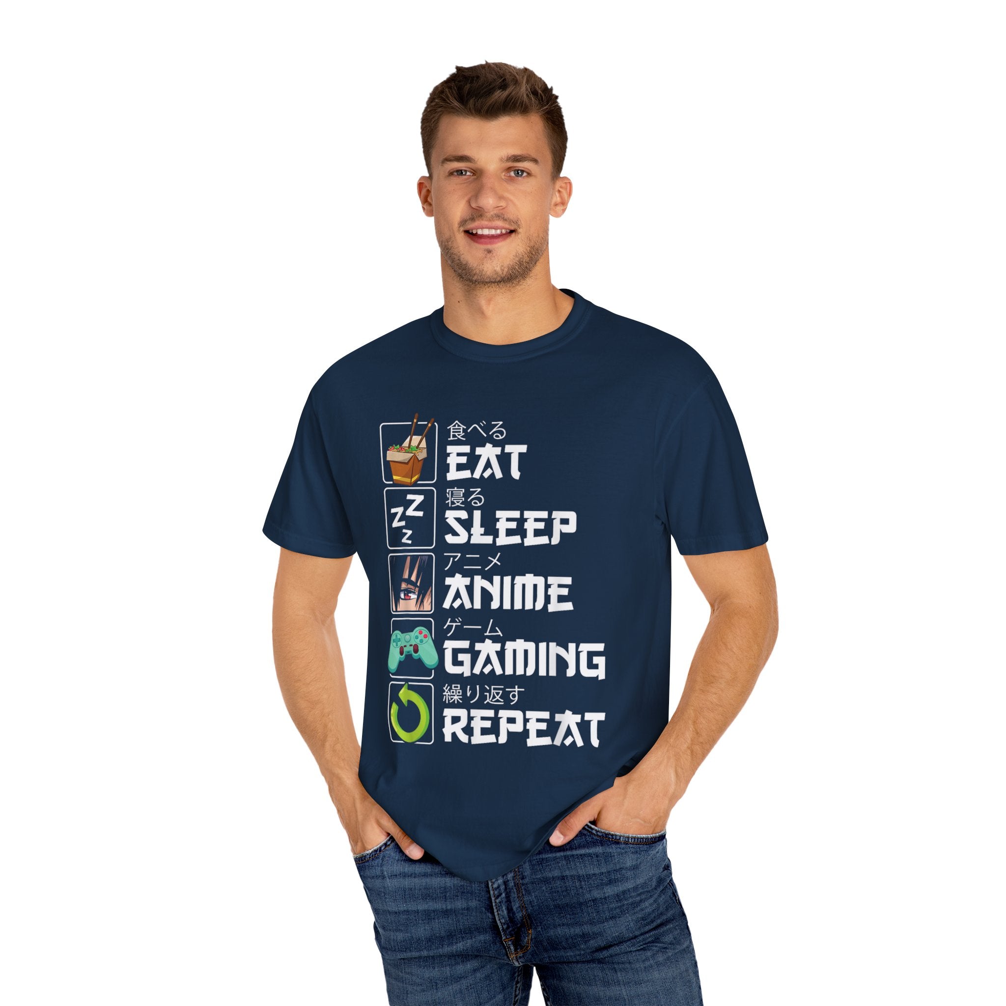 Eat Sleep Anime Gaming Repeat Anime Gaming T-shirt